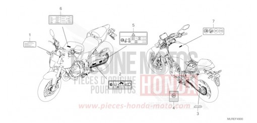 CAUTION LABEL CB500FAR de 2024